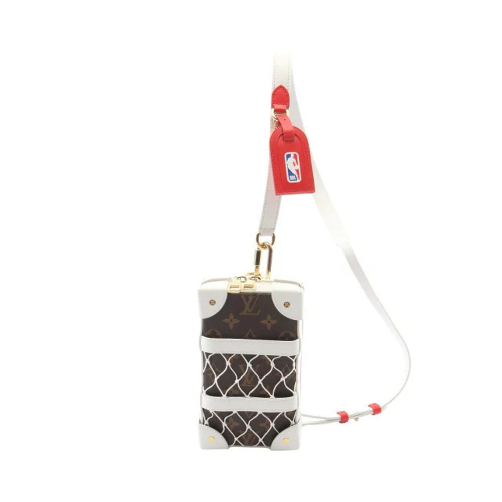 Louis Vuitton LV NBA Soft Trunk Monogram Bag Canvas Leather Waist Bag White